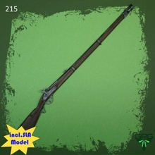rttembergerische 1857 máuser escala 1 4 pistola Ametralladora grg réplica armas rifle 3d print model - Mito3D