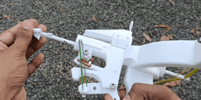 rubber band crossbow gun step files toy guns 3d print model - Mito3D