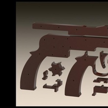 rubber band gun gadget 3d print model - Mito3D