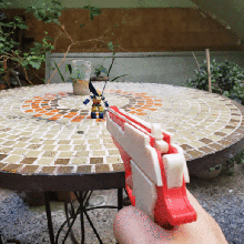 banda de goma la pistola v2 juego las armas fuego juguete- elásticos- bandas revólver- - arma 3d print model - Mito3D