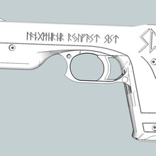 faixa de borracha arma jogo automática legal elástico divertido gadget pistola repetição semi atirar fogo atira brinquedo 3d print model - Mito3D