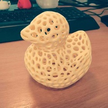 rubber duck - voronoi style flat base game animals 3d print model - Mito3D