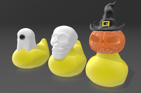 gomma cancellare anatra Halloween casa Halloween anatra gomma cancellare 3d print model - Mito3D