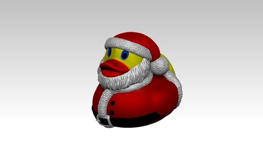 rubber duck santa kachur stl Art miniature 3d model x-mas claus christmas 3d print model - Mito3D