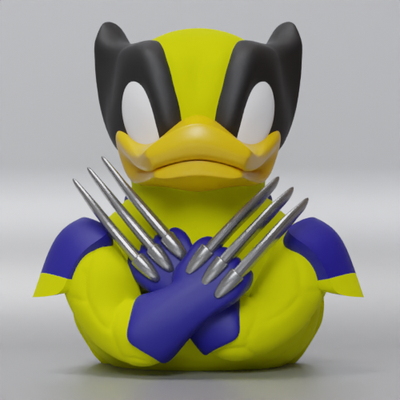 rubber duck wolverine2 game lobezno glot n carcay guepardo james howlett logan pato wolverine coleccion juguete patito hule ducky 3d print model - Mito3D