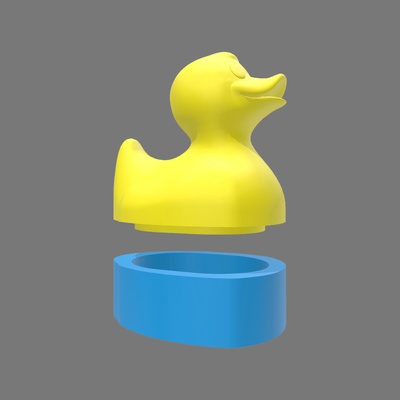 rubber ducky storage box container duck bath soap holder decor 3d print model - Mito3D