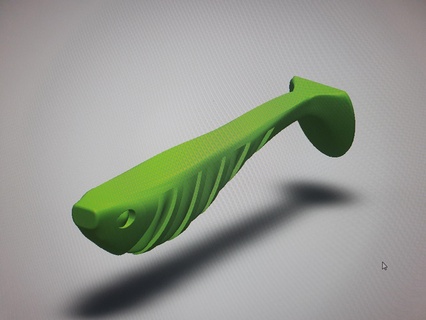 rubber fish lure fisching rubber fish fishing  3d print model - Mito3D
