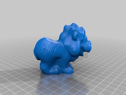 rubber lion makerbotdigitizer scan art 3d print model - Mito3D