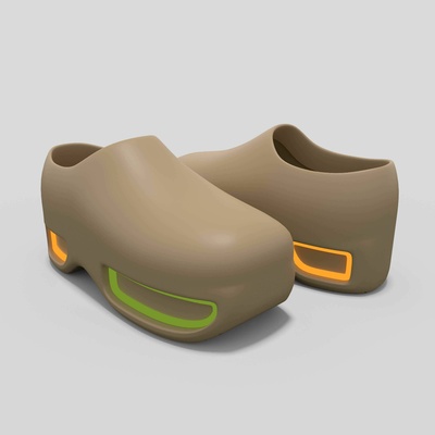 silgi terlik uber ayak ayakkabı karakter giyim 3d print model - Mito3D