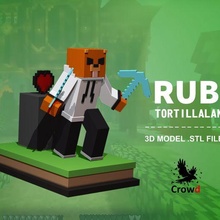 rubi pays tortilla Rubius Minecraft 3d print model - Mito3D