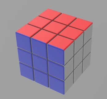 Rubik's cubo dor cabeça decoração 3d print model - Mito3D