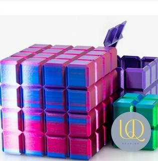 rubik's cube 3d unicq q top best design letter game toycube 3d print model - Mito3D