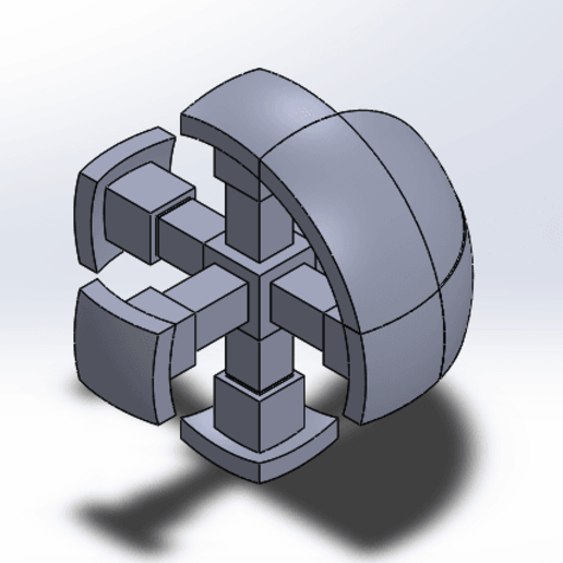 il cubo di rubik grandi dimensioni gioco lettera circolare giocattolo i giocattoli grande 3D print model - Mito3D