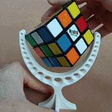 rubik's cubo hilandero estante soporte artilugio juguete rubik diseño 3d print model - Mito3D