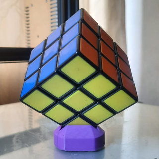 Rubik's cubo suporte rubik 3x3 livre 3d quebra cabeças cabine brinquedo mostrar 3d print model - Mito3D