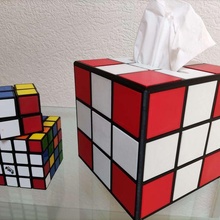 rubik cube tissu boîte gadget Couleur mouchoir 3d print model - Mito3D