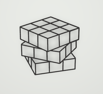 rubik's cube wallart rubik wall art design 3d print model - Mito3D