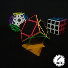 rubik cubo giratório ficar pé 3 padrões gadget Rubik's base mecânico brinquedo simples artefato padronizar patr soporte suporte juguete 3d print model - Mito3D
