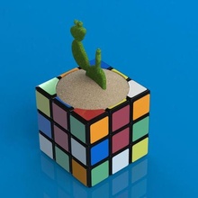 Rubik tencere bitki süsler ev ofis mimari Duvarcı baba hediye kemerler mimar 3d print model - Mito3D