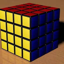 4x4 rubiks cube jeu de puzzle la magie jouet jouer 3d modèle max fbx poly fois boîte rubic 3d print model - Mito3D