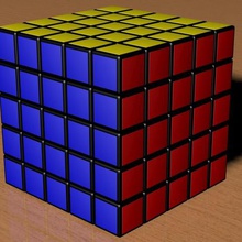 5x5 rubiks cube gioco di puzzle magia giocattolo giocare 3d modello max fbx poli volte box rubic 3d print model - Mito3D