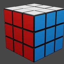 rubiks cube entièrement gréé haute qualité Couleur perspective formes jouets puzzle 3d print model - Mito3D
