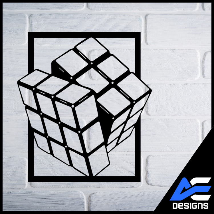 rubiks cube mur art cubique rubik decoracion paré hogar gratuitement decoraci mural arte trabajo environnement cuadro jeu 3D print model - Mito3D