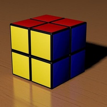 2x2 rubiks cube juego de puzzle magia juguete jugar 3d modelo max fbx poli veces cuadro rubic 3d print model - Mito3D