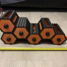 ruche empilables hexagonale tiroirs de rangement gadget la étagère le stockage tiroir hexagone l'aimant 3d print model - Mito3D