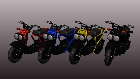 ruckus zoomer 49cc Art moto motorcycle bike biker sport scooter motorbike miniatures hotweels model164 model150 model135 model124 model120 3d print model - Mito3D