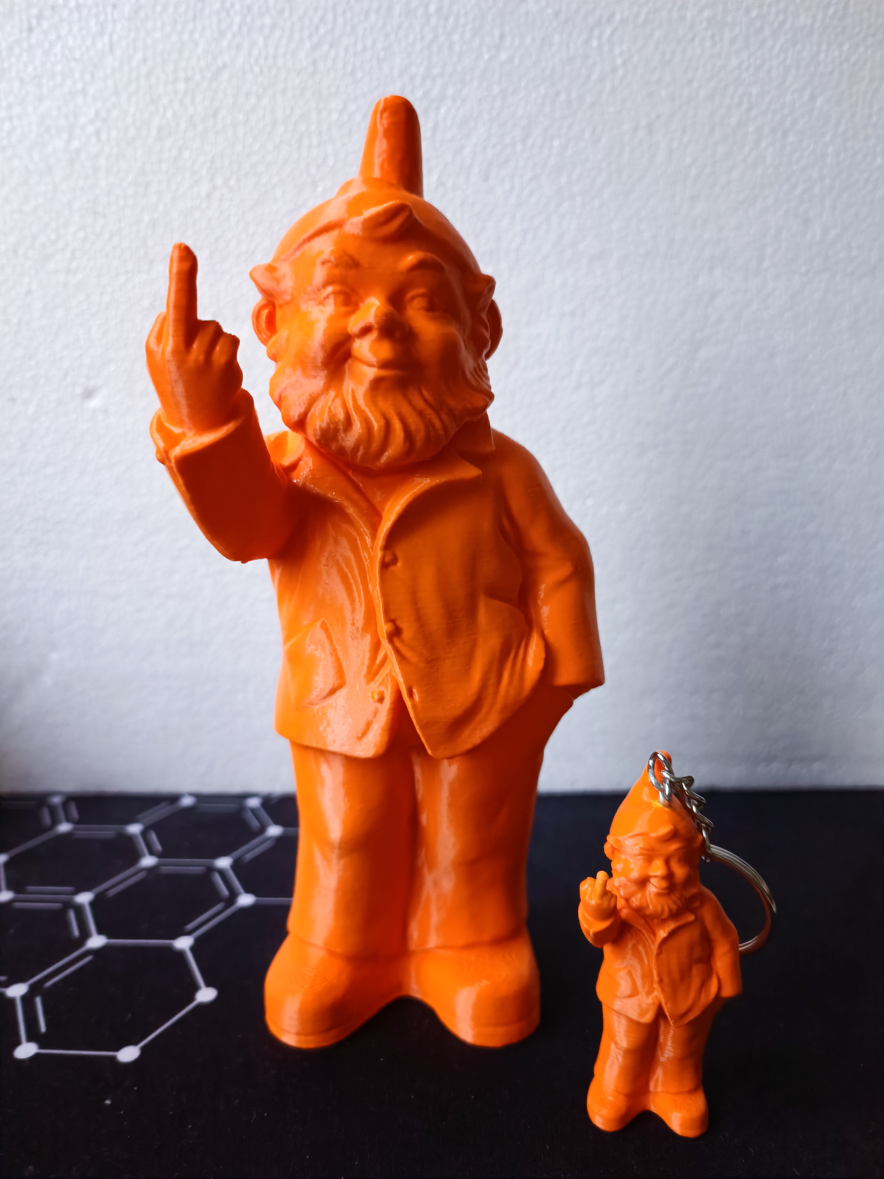 rude gnome pog dwarf figurine keyring fun 3D print model - Mito3D