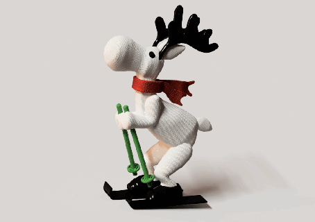 rudi Skifahren Elch mehrteilig Unterstützung verschiedene Rudolph Tier Rentier Ski häkeln gestrickt Weihnachten Winter navidad drucken Ort Mehrfarbig stl Schneemann 3d print model - Mito3D