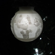 rudolph elf christmas and bulb 3d print model - Mito3D