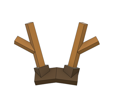rudolph horn hat low-poly bulbasaur Art pokemon 3d print model - Mito3D