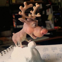 rudolph tred nose reindeer art 3d print model - Mito3D