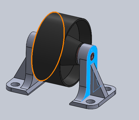 rueda parà base rodachin 3d print model - Mito3D