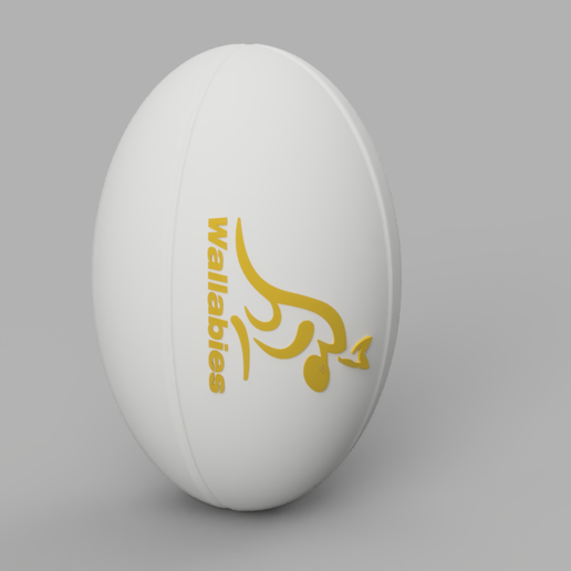 rugby ball - aus tee kick wallabies australia 3D print model - Mito3D