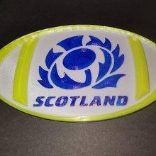 rugby ball plate scotland england wales ireland scottish wall sport 3d print model - Mito3D