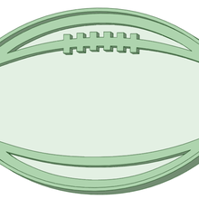 rugby topu kurabiye kalıbı aracı kesici ragbi top 3d print model - Mito3D