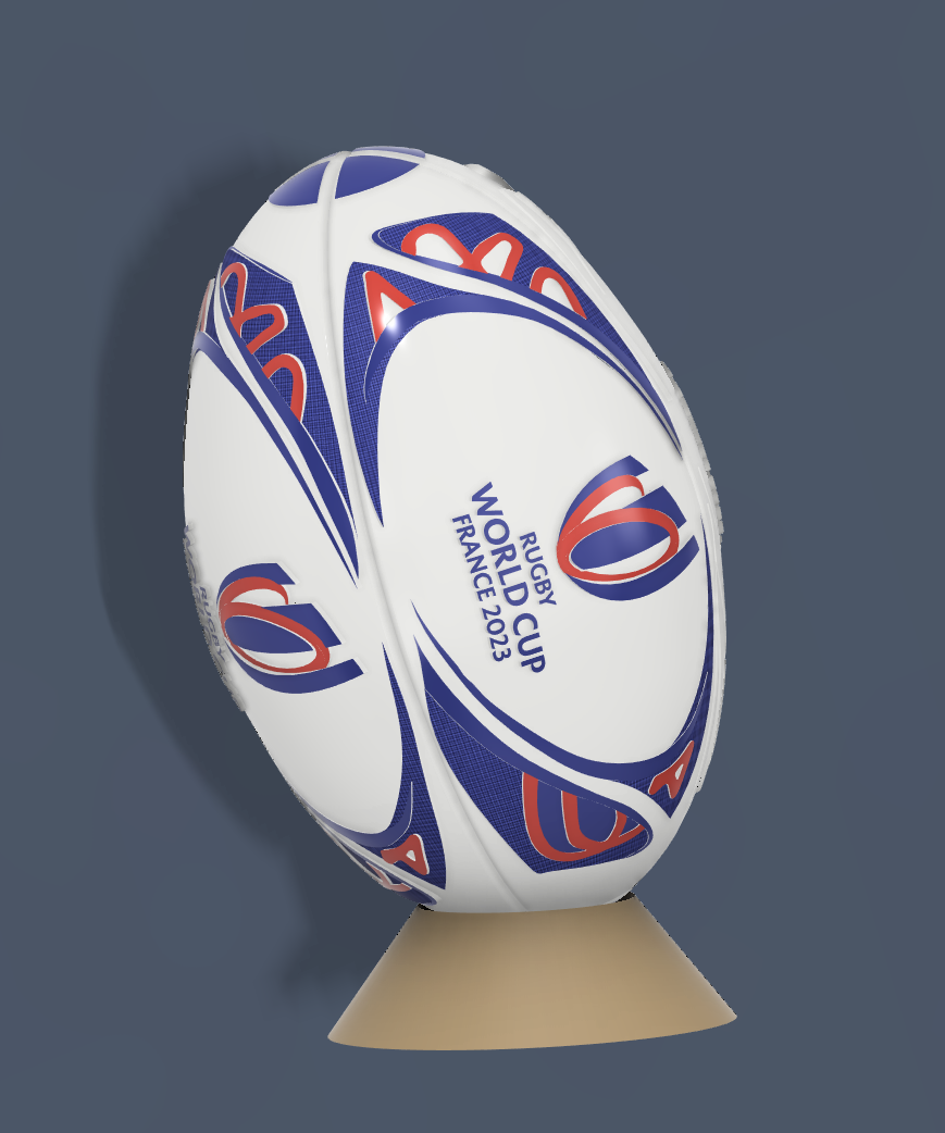 rugby monde tasse Balle coupédumonde ballon ovale sport air 3D print model - Mito3D