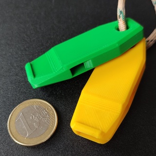escabroso seguridad silbar mas fuerte emergencia estable compacto fácil easyprint imprimir mar ruidoso silbato robusto thrillerpfeife 3d print model - Mito3D