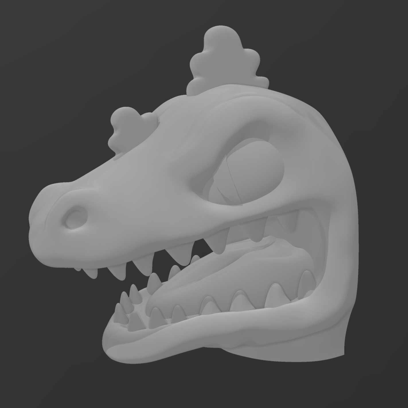 rugrats reptar head bust wall art dinosaur t-rex cartoon nickelodeon statue 3D print model - Mito3D