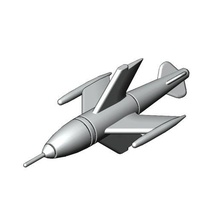 ruhrstahl kramer 4 1 72 luft46 Luftwaffe Rakete geführt ruhrtahl x4 x_4 maßstabgetreues Modell Kämpfer ww2 3d print model - Mito3D