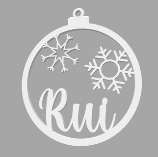 rui - bola natal nome ornamento decora christmas tree festa party gift 3d print model - Mito3D