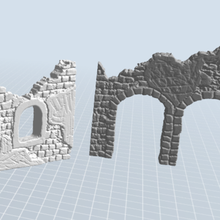 la ruine divers de rivière pont l'impression 3d Modèle diorama mur 3d print model - Mito3D