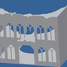 Ruine 2 Architektur 28mm Terrain Wargaming Kriegshammer Gebäude Strukturen 3d print model - Mito3D