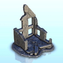 harabe ev 7 alevler savaş cıvata aksiyon imparatorluk barok yaş Sigmar modern Warhammer mimari küçük resimler bina manzara oyunu 3d print model - Mito3D
