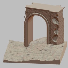 ruined bridge 3d print model - Mito3D
