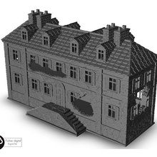 arruinado edificio 17 arquitectura casa miniaturas paisaje juego guerra cifras tierra calabozo martillo fantasía juegos accesorios 3d print model - Mito3D