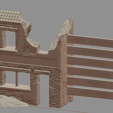 ruined building 3d print model - Mito3D
